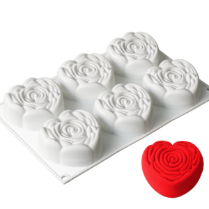 moule petits gateaux le coeur fleuri, ed mat pro