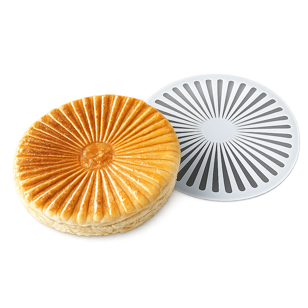 pochoir silicone à galette "soleil" pochoir silicone à galette "soleil",ed mat pro