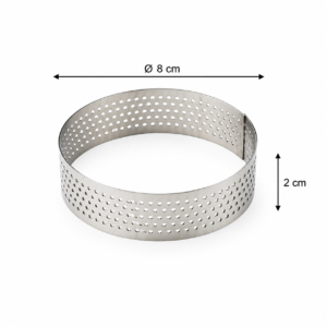 cercle inox perforé 8x2 cm