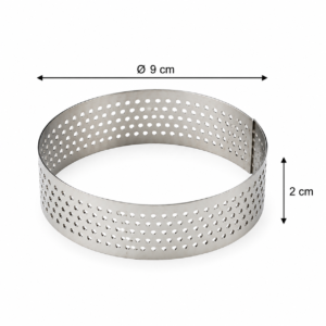 cercle inox perforé 9 x2 cm
