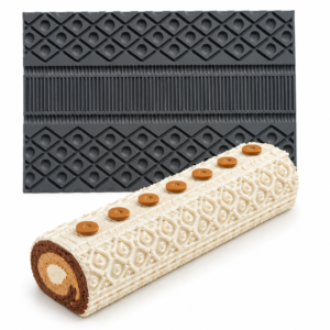 tapis pour bûche silicone "dentelle"