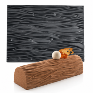 tapis pour bûche silicone "faux bois"