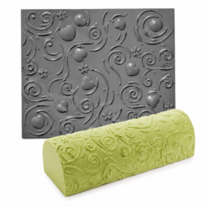 tapis pour bûche silicone "fêtes"