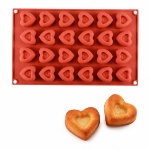 moule silicone "mini financier coeur"